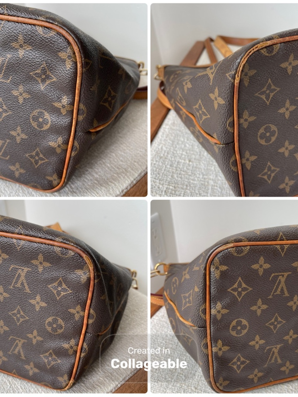 Louis Vuitton Monogram Palermo GM Canvas Tote with Vachetta Trim - Picture 12 of 13